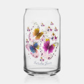 美しいバタフライアート ガラス缶 (裏面)