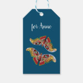 美しいバタフライアート ギフトタグ (正面)