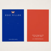 美しいバタフライイヤリングディスプレイカード (正面&裏面)