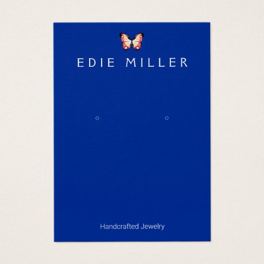美しいバタフライイヤリングディスプレイカード (正面)