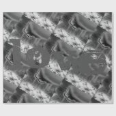 美しいバタフライグレーブラックラッピング紙 ラッピングペーパー (フラット)