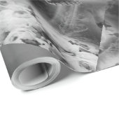 美しいバタフライグレーブラックラッピング紙 ラッピングペーパー (ロールコーナー)