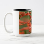 美しいバタフライコーヒーマグ ツートーンマグカップ (左)