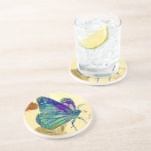 美しいバタフライセラミック砂岩コースター コースター (側面)