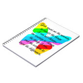 美しいバタフライセレニティ祈りの言葉デザイン ノートブック (左側)