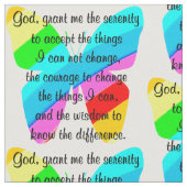 美しいバタフライセレニティ祈りの言葉デザイン ファブリック (クローズアップ)