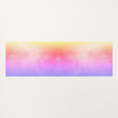 美しいバタフライパステルウォーターカラーレインボー ヨガマット (裏面(横))