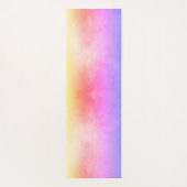美しいバタフライパステルウォーターカラーレインボー ヨガマット (裏面)