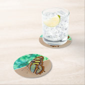 美しいバタフライパルプボードコースター ラウンドペーパーコースター (インサイチュ)