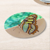 美しいバタフライパルプボードコースター ラウンドペーパーコースター (アングル)