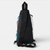 美しいバタフライフラワーガーデンフラッターリング開花 スリングバッグ (裏面)