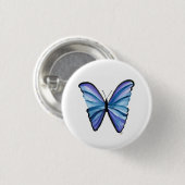 美しいバタフライボタン、ピン 缶バッジ (正面&裏面)