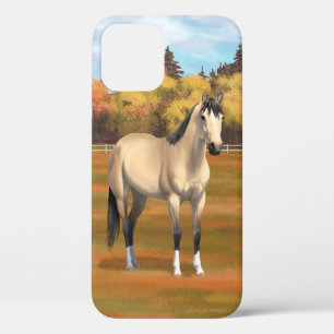 美しいバックスキンクォーターホース iPhone 12ケース