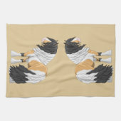 美しいバックスキン·ピント·ジプシー·バンナー·荷車を引くホース キッチンタオル (横)