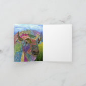 美しいバッファローアメリカバイソンのグリーティングカード カード (内部)