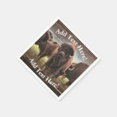 美しいバッファローヘルド スタンダードカクテルナプキン (角)