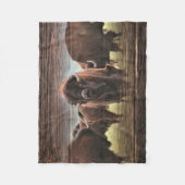 美しいバッファローヘルド フリースブランケット (正面)