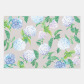 美しいバニーフローライースターパーソナライズされた ラッピングペーパーシート (正面2)