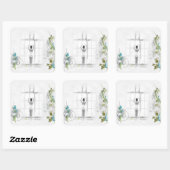 美しいバビクトリアンレーリナの子ステッカー スクエアシール (シート)