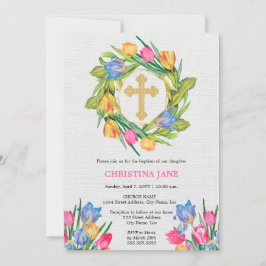 美しいバプテスマフローラ 招待状