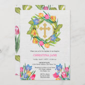 美しいバプテスマフローラ 招待状 (正面/裏面)