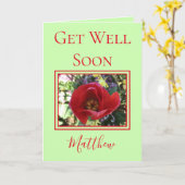 美しいバラがすぐ良くなる カード (黄色い花)