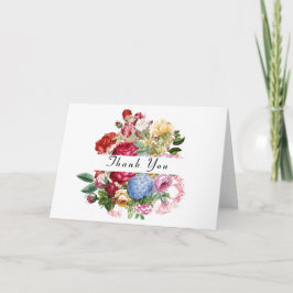 美しいバラとアジサイの花の感謝の気持ち カード