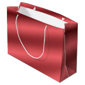 美しいバラのエレガントなサテンの結婚式 ラージペーパーバッグ (裏面アングル)