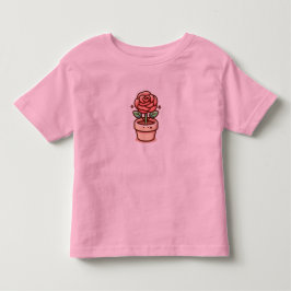 美しいバラのサイクルが描かれた、トドラー用のバラのTシャツです。 トドラーTシャツ