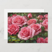 美しいバラのブルガリアはがき シーズンポストカード (正面/裏面)