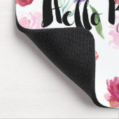 美しいバラの水彩画の花柄こんにちは マウスパッド (コーナー)