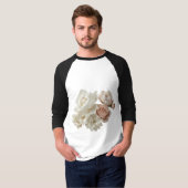 美しいバラの花のデザイン Tシャツ (正面フル)