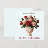 美しいバラの花の恋愛メッセージ - 恋人になって シーズンカード (正面/裏面)