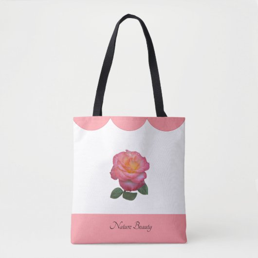 美しいバラの花の自然 トートバッグ (正面)