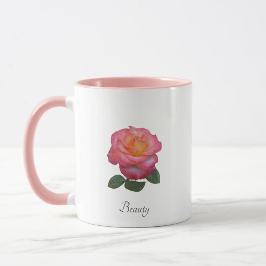美しいバラの花マグカップ マグカップ (左)