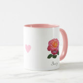 美しいバラの花マグカップ マグカップ (正面右)