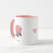 美しいバラの花マグカップ マグカップ (正面左)