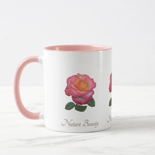 美しいバラの花 マグカップ (左)