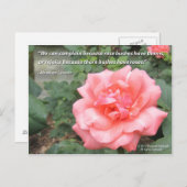 美しいバラの開花ポストカードとリンカーン引用文 ポストカード (正面/裏面)