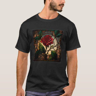 美しいバライラストレーションステンドグラス現実主義者 Tシャツ