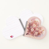 美しいバラカラー水彩ハート ノートブック (内部)