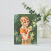 美しいバラガール ポストカード (スタンド正面)