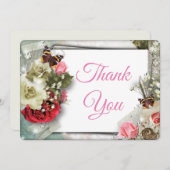 美しいバラサンキューカード サンキューカード (正面/裏面)