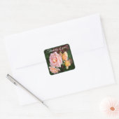 美しいバラスクエアステッカー スクエアシール (封筒)