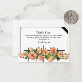 美しいバラズ，葬儀の後，ありがとう ノートカード (正面/裏面インサイチュ)