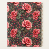 美しいバラパターンのブック プランナー手帳 (裏面)