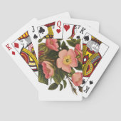 美しいバラフラワーアートかわいらしはっきりした トランプ (裏面)