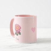 美しいバラフラワーマグ マグカップ (正面左)