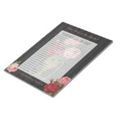 美しいバラメイスンジャーブライダルシャワーゲーム ノートパッド (アングル)