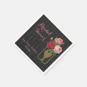 美しいバラメイスンジャーブライダルシャワー スタンダードカクテルナプキン (角)
